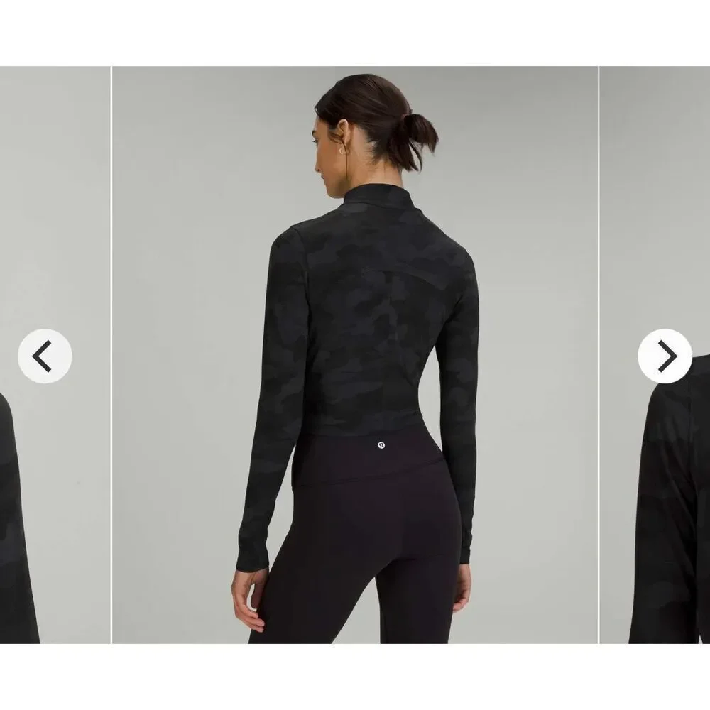 LULULEMON | all aligned mock neck long sleeve nulu heritage 365 camo deep coal